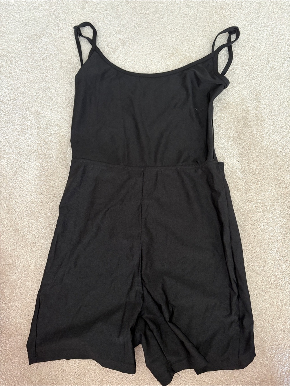 SHEIN Black Spaghetti Strap Romper